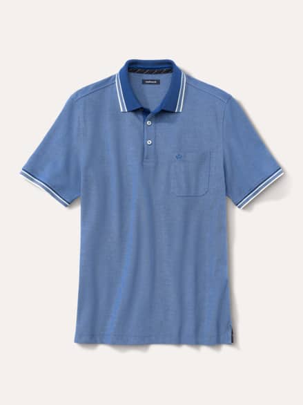 Extraglatt-Polo Bicolor Lichtblau Extraglatt-Polo Bicolor Lichtblau