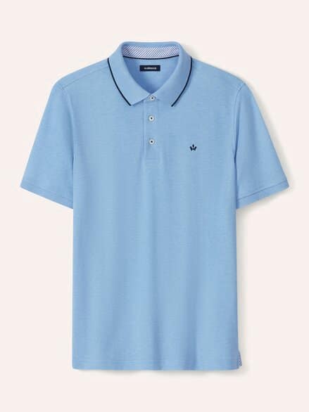Melange Polo Hellblau