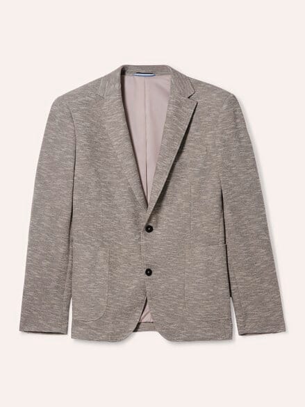 Struktur Sakko aus Jersey-Melange Beige Struktur Sakko aus Jersey-Melange Beige