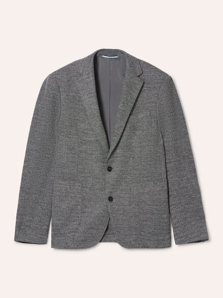 Pfeffer und Salz Jersey Sakko Schwarz/Weiß Pfeffer und Salz Jersey Sakko Schwarz/Weiß