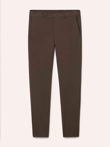 Chino aus elastischem Material Braun