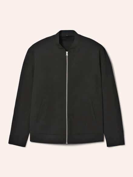 Anzug-Blouson mit Stehkragen Schwarz Anzug-Blouson mit Stehkragen Schwarz