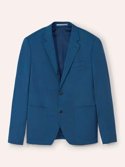 Anzug-Sakko aus Baumwollmix Rauchblau