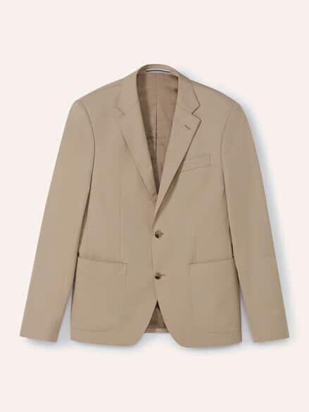 Anzug-Sakko aus Baumwollmix Beige Anzug-Sakko aus Baumwollmix Beige