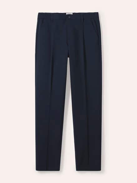 Chino mit Bundfalte Marine