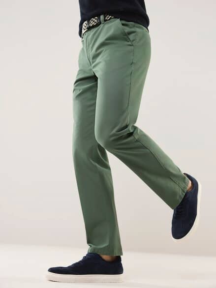 Extraglatt-Stretchbund-Chino Salbei