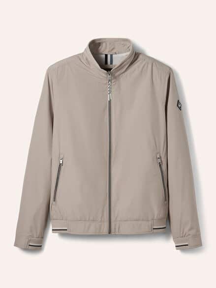 Microfaser Leichtblouson Beige