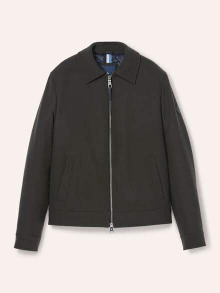 Blouson aus Wollmischung Oliv