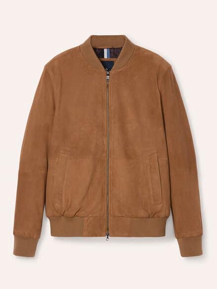 Blouson aus Ziegenvelours Cognac Blouson aus Ziegenvelours Cognac