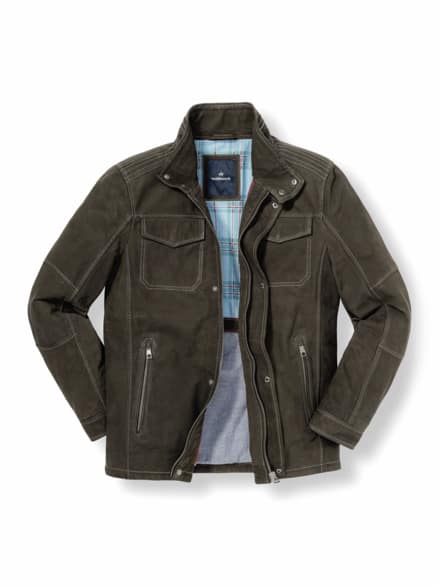 Nubukleder-Blouson Countryside Schlamm Nubukleder-Blouson Countryside Schlamm