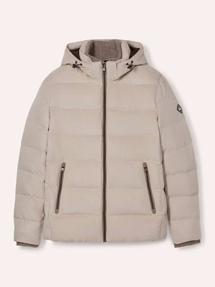 Steppjacke in Veloursoptik Natur