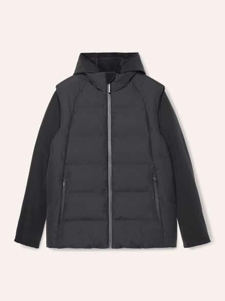 Softshelljacke mit Aussenweste Schwarz Softshelljacke mit Aussenweste Schwarz