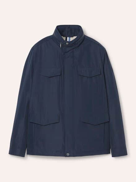 Wärmende Langjacke mit 9 Taschen Marine Wärmende Langjacke mit 9 Taschen Marine