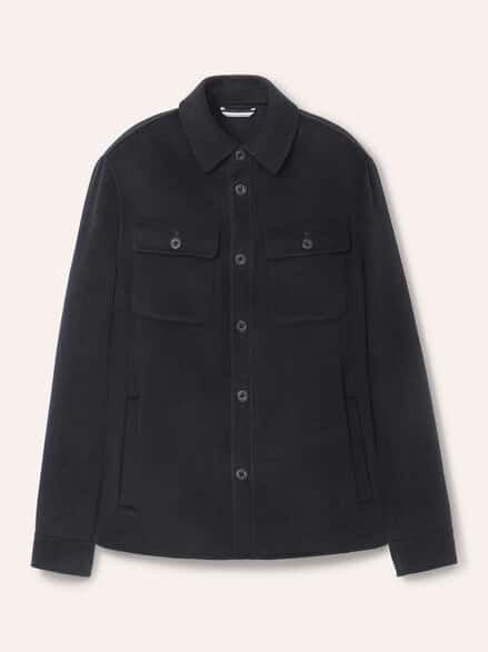 Doubleface Hemdjacke Schwarz