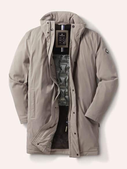 Aquastop Daunen Hybrid Jacke Beige