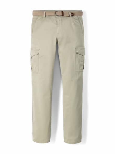 Extraglatt Gürtel-Cargo Beige