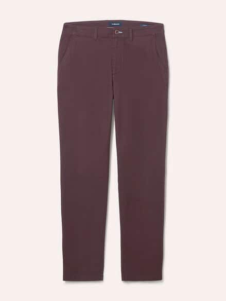 Chino aus Baumwollstretch Bordeaux Chino aus Baumwollstretch Bordeaux