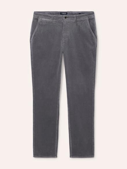 Cordhose aus weicher Baumwolle Grau