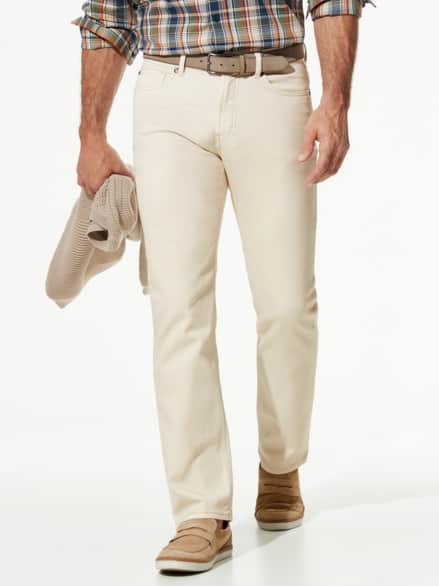Jeans Sattlerstich Ecru