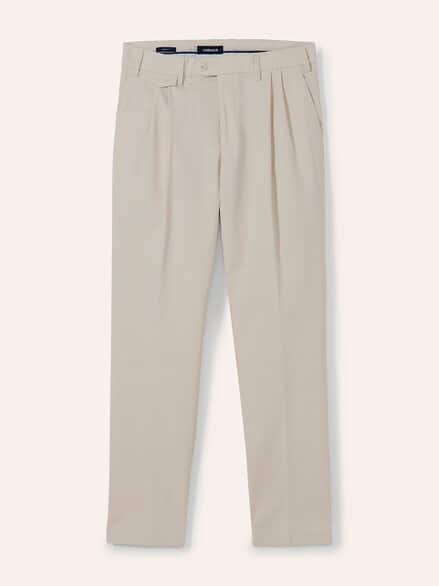 Feintwill Bundfalten-Chino Natur