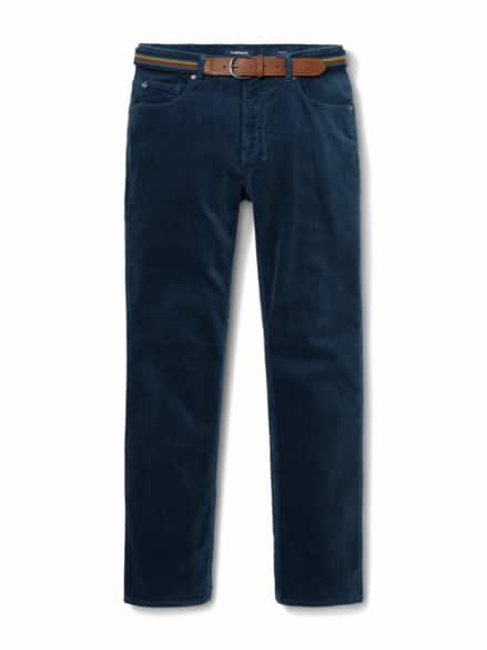 Gürtel-Cord Five-Pocket Jeansblau