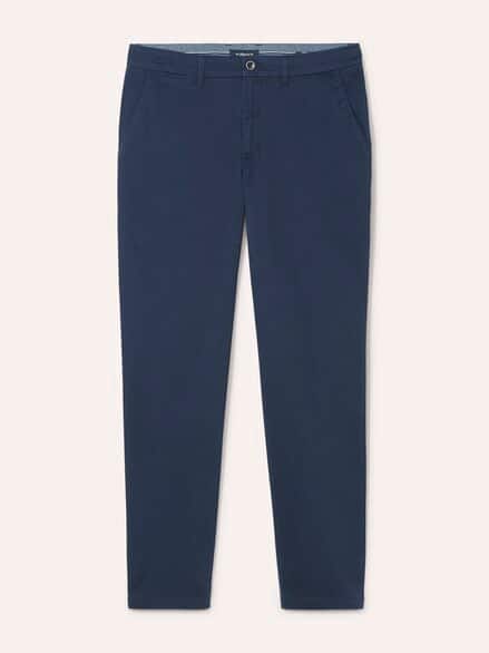 Elastische Chino aus Baumwolle Marine