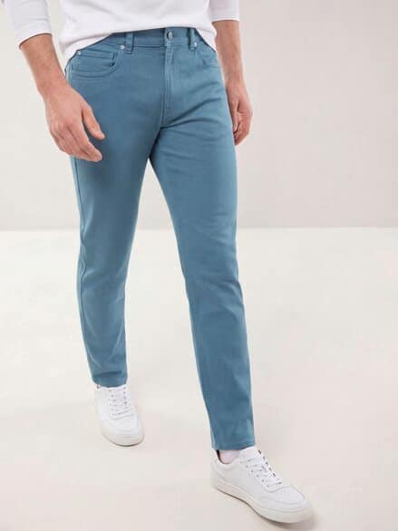 Wärmende Five Pocket Mittelblau