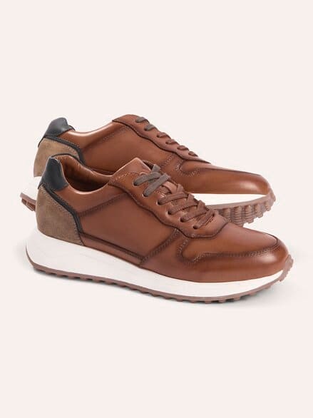 Leder Sneaker Cognac