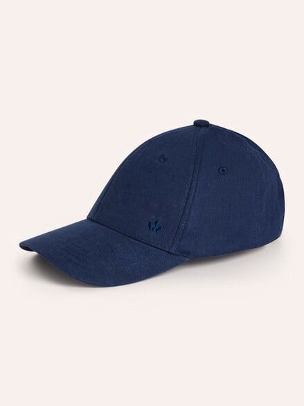 Leinen Baseballkappe UV-Schutz Blau