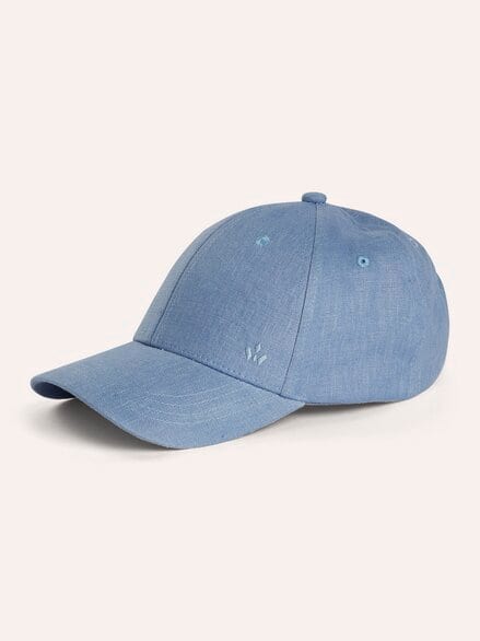 Leinen Baseballkappe UV-Schutz Hellblau
