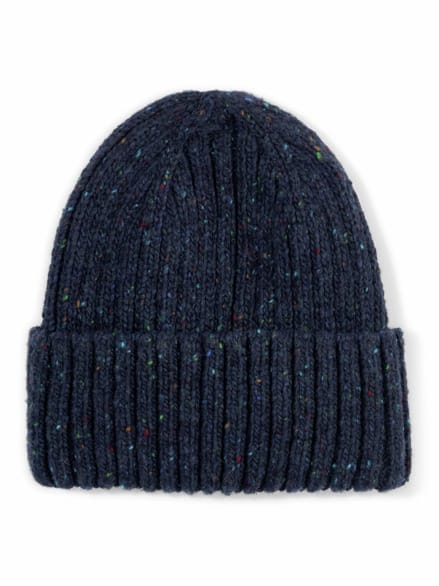 Tweed Wollmütze Blau Tweed Wollmütze Blau