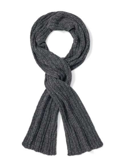Tweed Wollschal Grau
