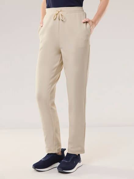 Baumwollstretch Hose Creme
