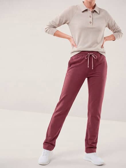 Baumwollstretch Hose Merlot
