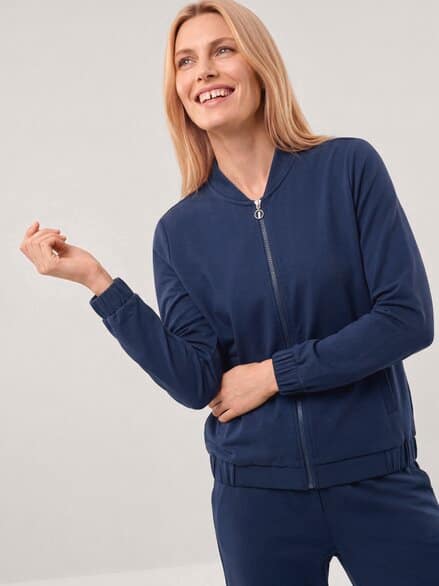 Baumollstretch Blouson Marine