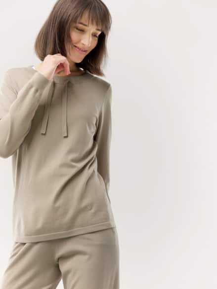 Lounge Strickpullover Natur