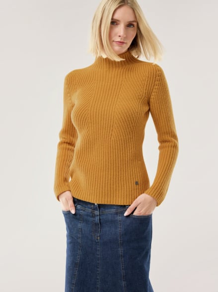 Cashmino Pullover Nahtlos Safran Cashmino Pullover Nahtlos Safran