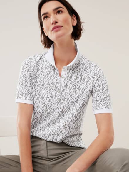 Jersey Polo Blätter Khaki Jersey Polo Blätter Khaki