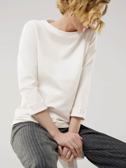 Baumwollshirt Softrib Offwhite Baumwollshirt Softrib Offwhite