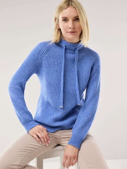 Kuschelgarn-Pullover Jeansblau Kuschelgarn-Pullover Jeansblau