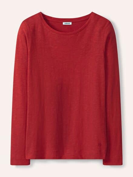 Baumwollshirt aus Flammengarn Signalrot Baumwollshirt aus Flammengarn Signalrot