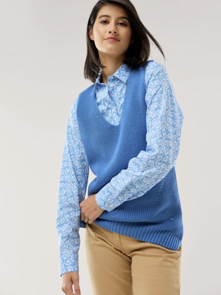 Pullunder Perfect Match Jeansblau Pullunder Perfect Match Jeansblau