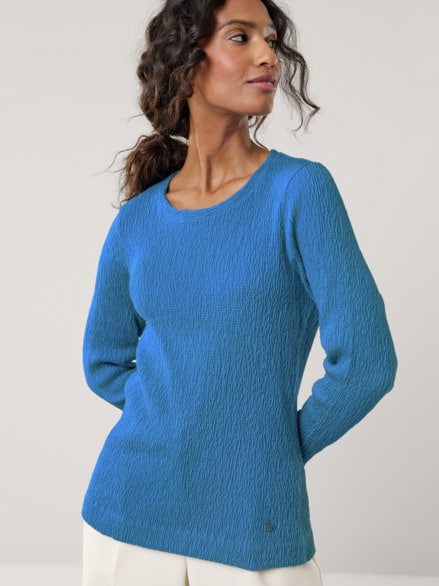 Baumwollshirt Easycare Königsblau