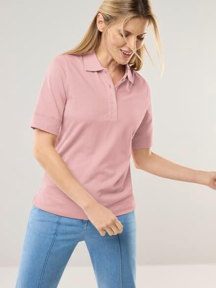 Pimacotton Basic Polo Halbarm Altrosa Pimacotton Basic Polo Halbarm Altrosa