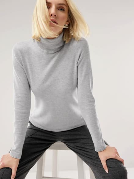 Viskose Rolli Hautschmeichler Silbergrau Melange Viskose Rolli Hautschmeichler Silbergrau Melange