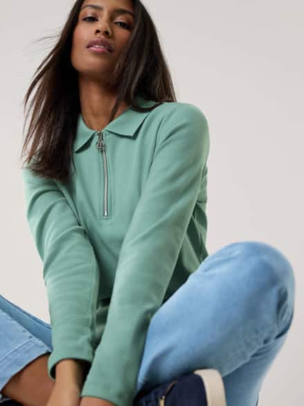 Rippenpolo Zip&Go Gletschergrün