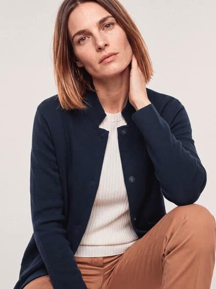 Milano Strickjacke Nachtblau