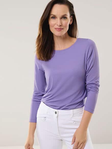 Viskose-Shirt Langarm Flieder Viskose-Shirt Langarm Flieder