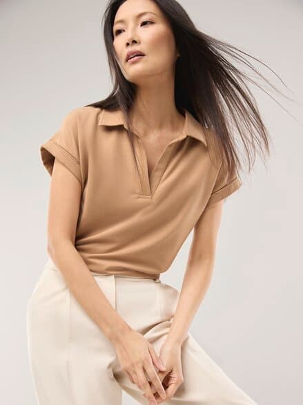 Poloshirt Edelmodal Praline