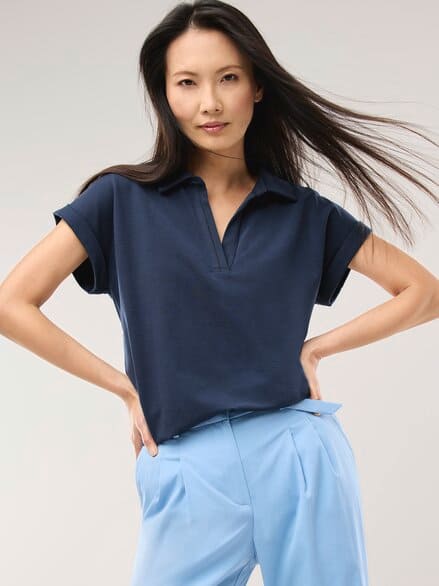 Poloshirt Edelmodal Nachtblau
